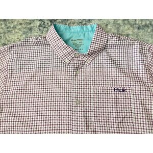 Men's Huk Performance Fabrics 2XL XXL Short Sleeve Shirt Fish Print Light Weight